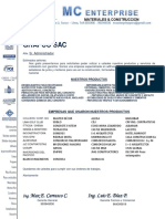 Carta de Presentacion de MC Entrprise para Grapco Sac