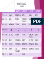 Horario 3ro de Secundaria