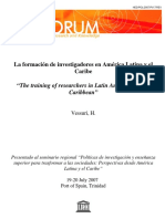 Vessuri - 2007 - La Formación de Investigadores en América Latina y El Caribe