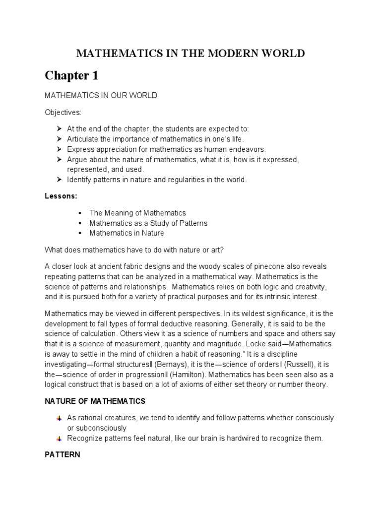 What Is Mathematics In The Modern World Pdf