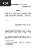Pedagogia 2018 1 Sociologia Da Infância Uma Área Em Construção Amanda Micaely