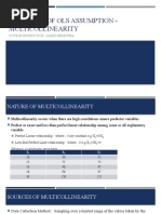 Violation of OLS Assumption - Multicollinearity