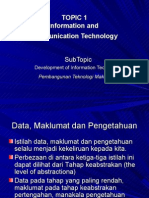 TOPIC 1-Data Maklumat Dan Pengetahuan