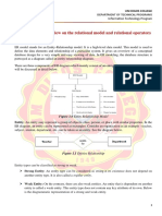 UM DIGOS COLLEGE - ER MODEL AND RELATIONAL OPERATORS