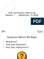 SOA Certification Mentoring Session 1 - September 15,2008