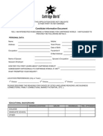 Candidate Information Document