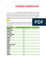 Descripción de Proceso y Registro de Datos