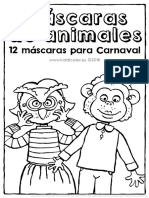 kiddicolor ma╠üscaras de animales 12 ma╠üscaras pa