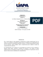 Unidad IV - La Cultura Organizacional y El Entorno Empresarial.