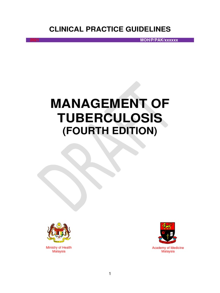 Draft CPG Management of Tuberculosis (Fourth Edition) For Reviewers PDF Tuberculosis