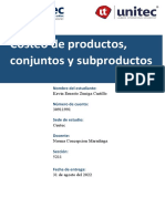 Costeo de Productos, Conjuntos y Subproductos