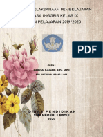 Bahasa Inggris Kelas Ix TAHUN PELAJARAN 2019/2020: Rencana Pelaksanaan Pembelajaran