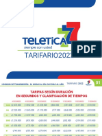 Tarifario Teletica 2022