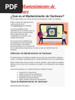 Mantenimiento de Hardware