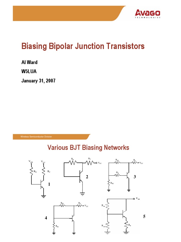 Bipolar Transistor Biasing PDF Transistor Bipolar Junction Transistor