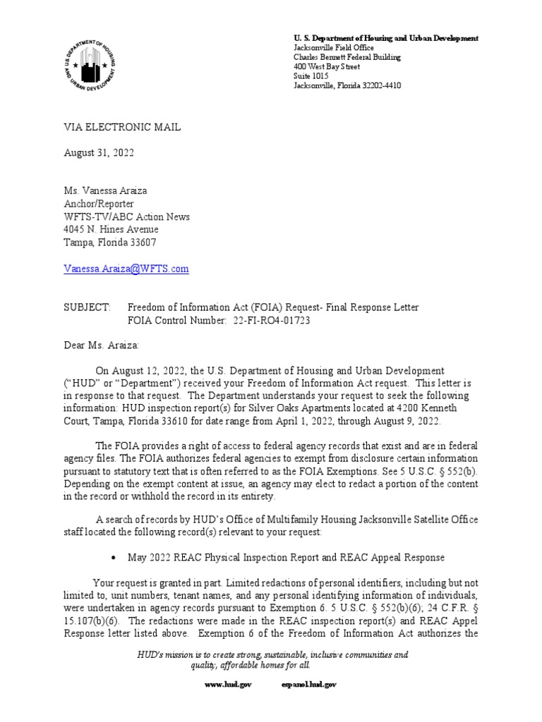 Foia Request Time Frame To Respond