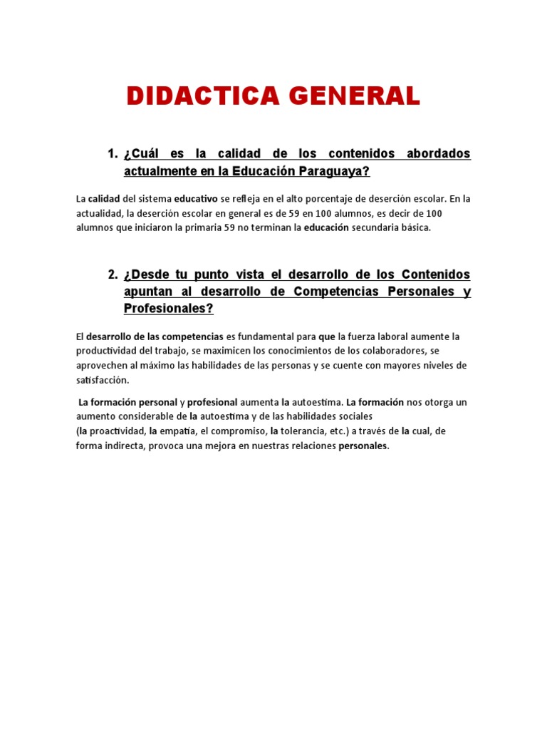 Didactica General | PDF