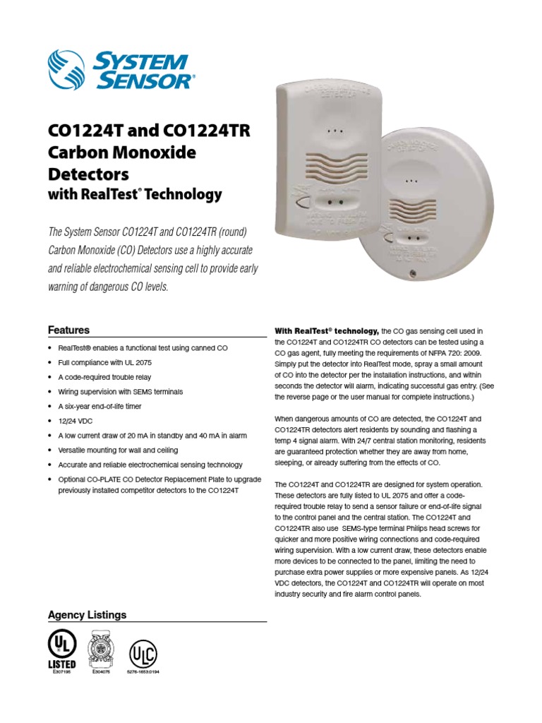 CO1224T | PDF | Sensor | Electrical Engineering