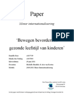 Paper 'Bewegen Bevordert de Gezonde Leefstijl Van Kinderen'