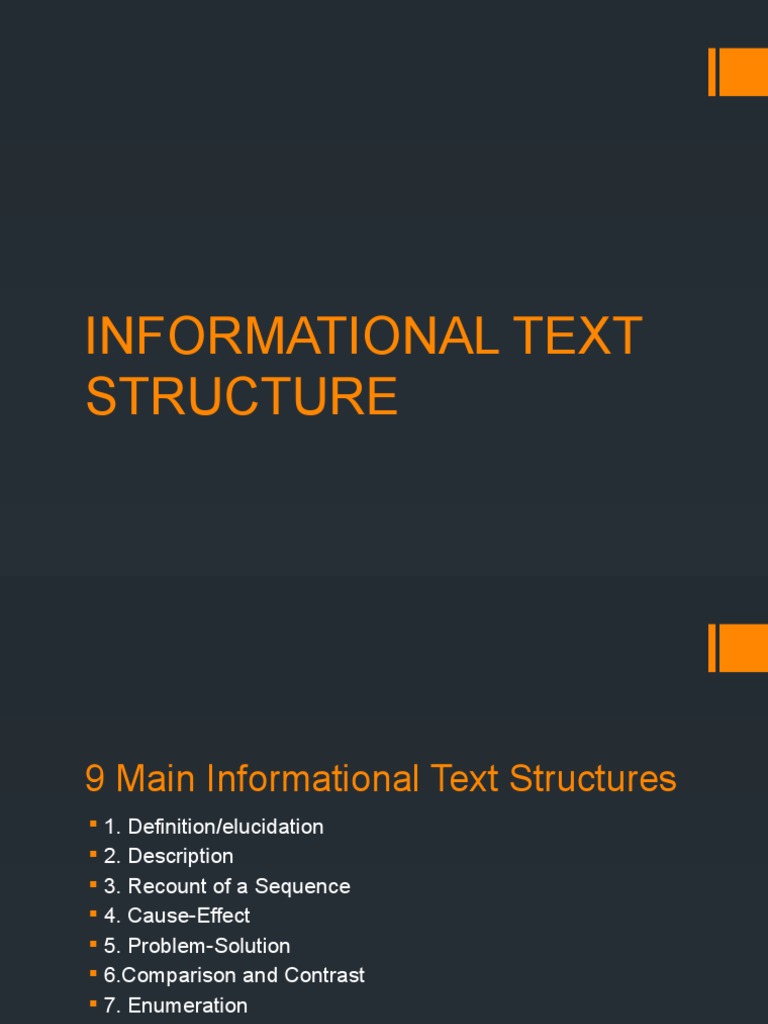 Informational Text Structure | PDF | Definition | Concept