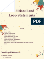 LG4 - Conditional and Loop Statements