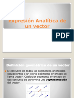 Expresion Analitica de Un Vector