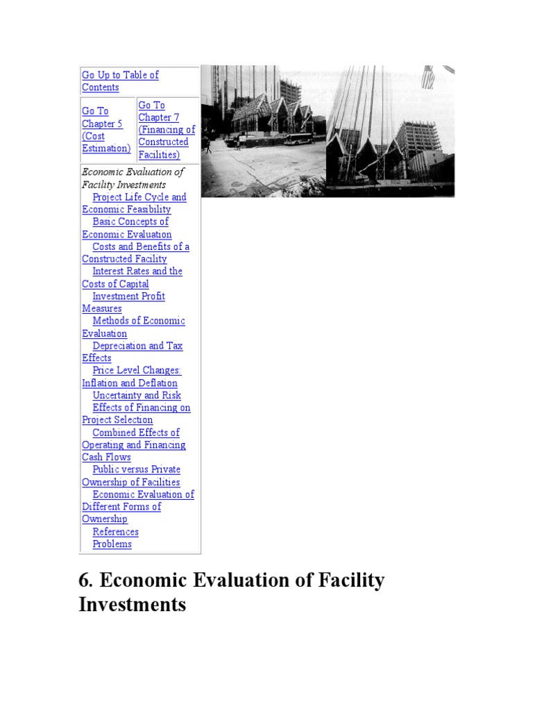 Economic Evaluation of Facility Investments | PDF | Internal Rate Of ...