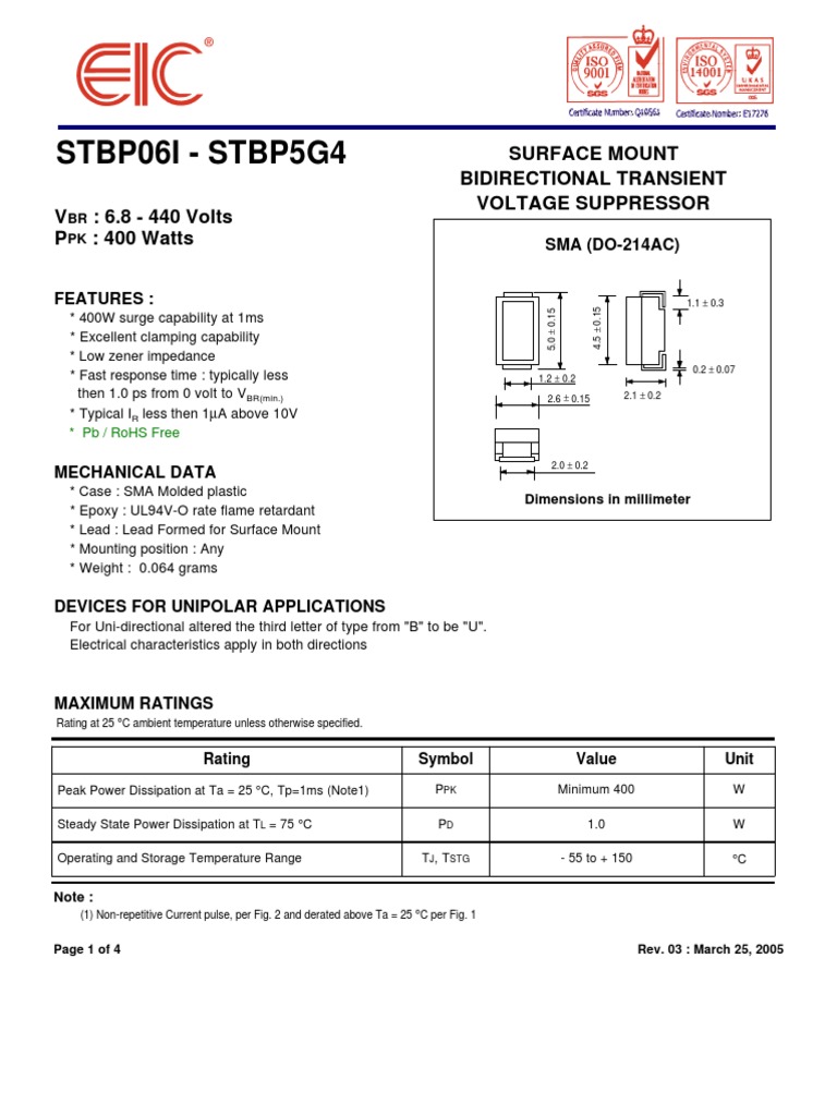 Datasheet | PDF | Electrical Components | Physical Quantities