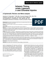 Relationship Between Timing of Anterior Cruciate Ligament Reconstruction and Chondral Injuries