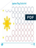 Philippines Flag Circle Art Worksheet