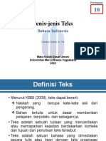 Slide Pertemuan 10 Jenis-Jenis Teks