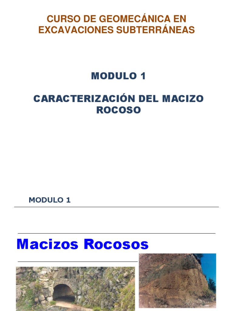 Caracterización de Macizos Rocosos | PDF | Roca (geología) | Estrato