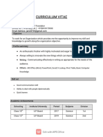 Japanese Interpreter and Translator Curriculum Vitae