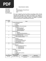 PE 1 (Physical Fitness) Syllabus