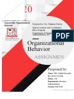 Mid-term-Organizational Behavior (Bus-3103)