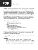 Syllabus for CHM 322 - Intro to Conflict Transformation