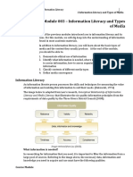 Lesson 3 Information Literacy and Types of Media