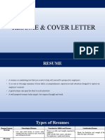 Cover Letter & Resume