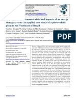 Analysis of Environmental Risks and Impacts of An Energy Storage System: An Applied Case Study of A Photovoltaic Plant in The Northeast of Brazil