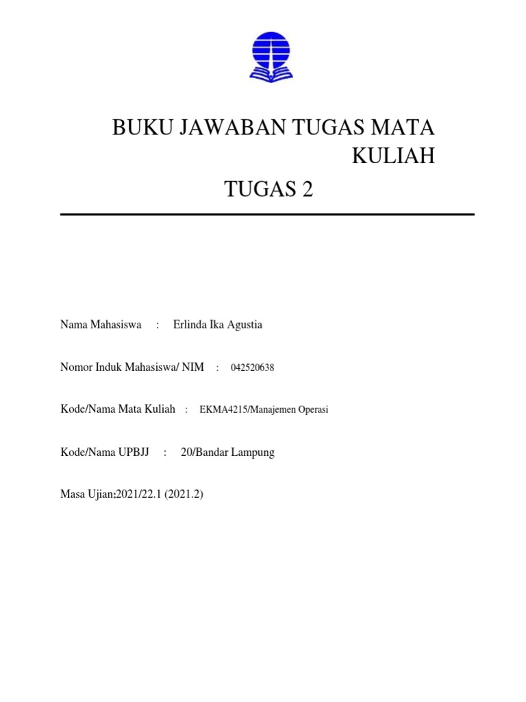 Manajemen Operasi Tugas2 Pdf