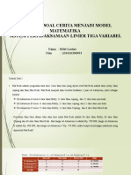 Membuat Soal Cerita Menjadi Model Matematika Sistem Pertidaksamaan Linier Tiga Variabel