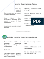 Building Inclusive Organizations - Recap: Girish Balasubramanian BIO-T-IV-MBA-2020-22 1