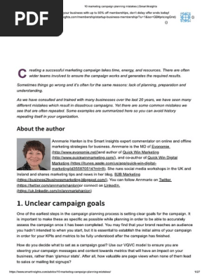 10 Marketing Campaign Planning Mistakes