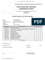 Kartu Rencana Studi (KRS) - Politeknik Negeri Lhokseumawe