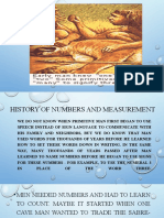 History of Numbers and Measurement