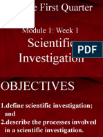 M1 Scientific Investigation
