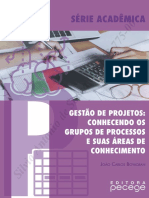 Livro Gestão de Projetos - Conhecendo Os Grupos de Processo