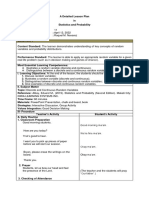 A Detailed Lesson Plan Iin Statistics and Probability