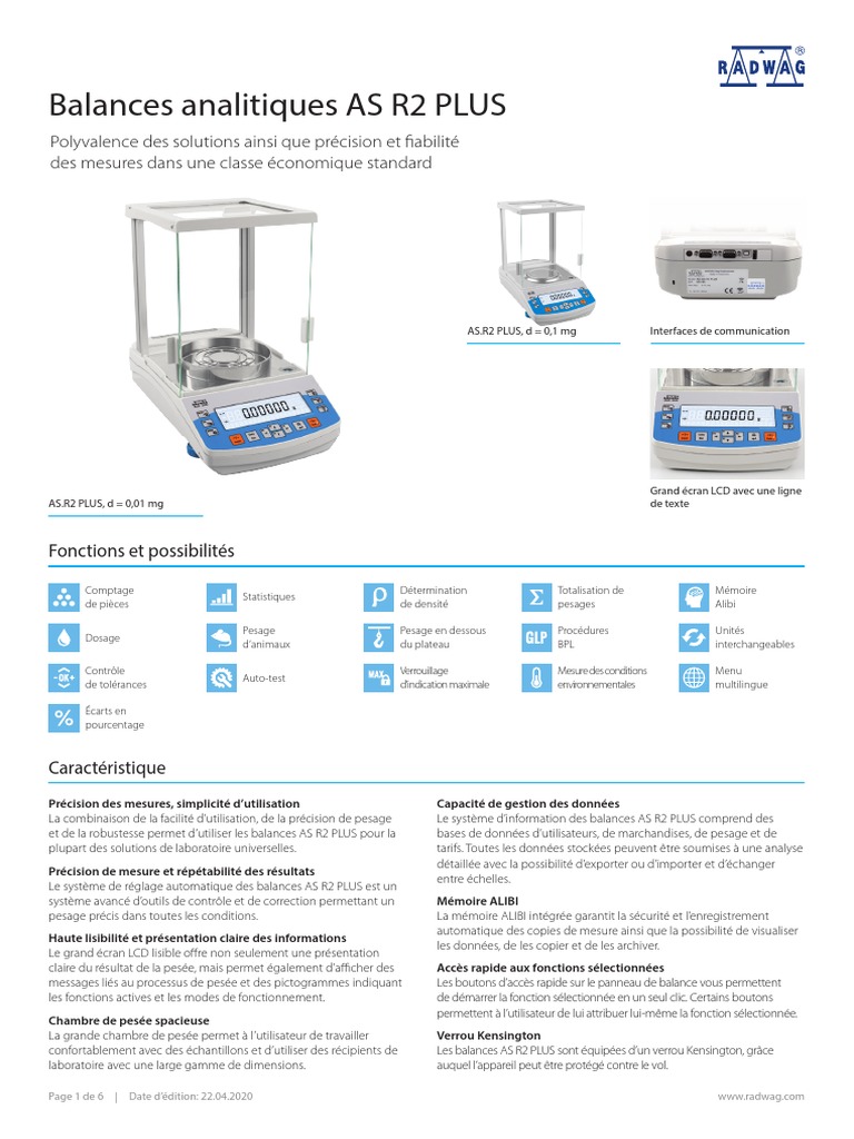 FT Balance de Précision | PDF | Balance (instrument) | Informatique