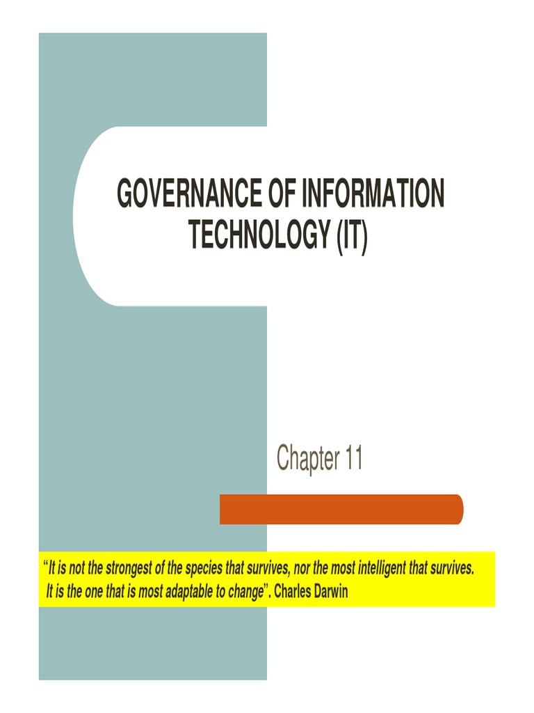 3 - Information Technology Governance - Chapter 11 | PDF | Governance ...